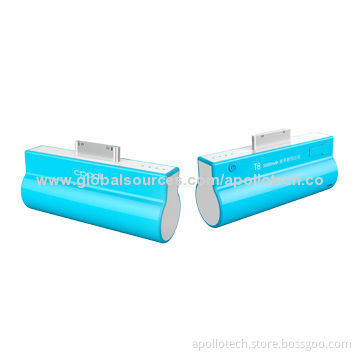 Tail Plug Chargers/Portable Power Stations for iPhone 4/4S with Standing Function, 5V/1A Output